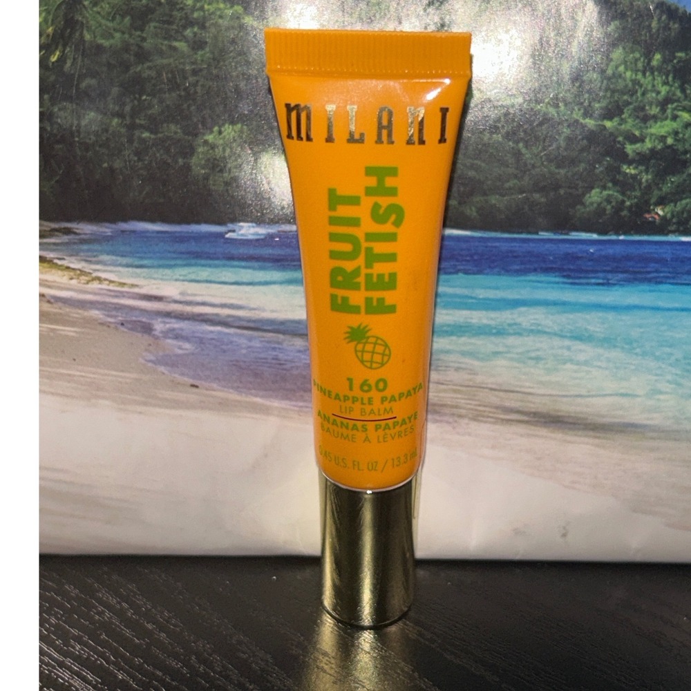 Milani Fruit Fetish Lip Balm 160 Pineapple Papaya Orange Tint Sheer 0.45oz
